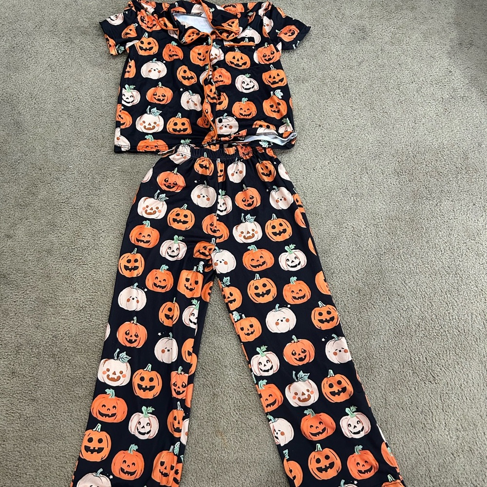 Halloween Pumpkin Pajama Set